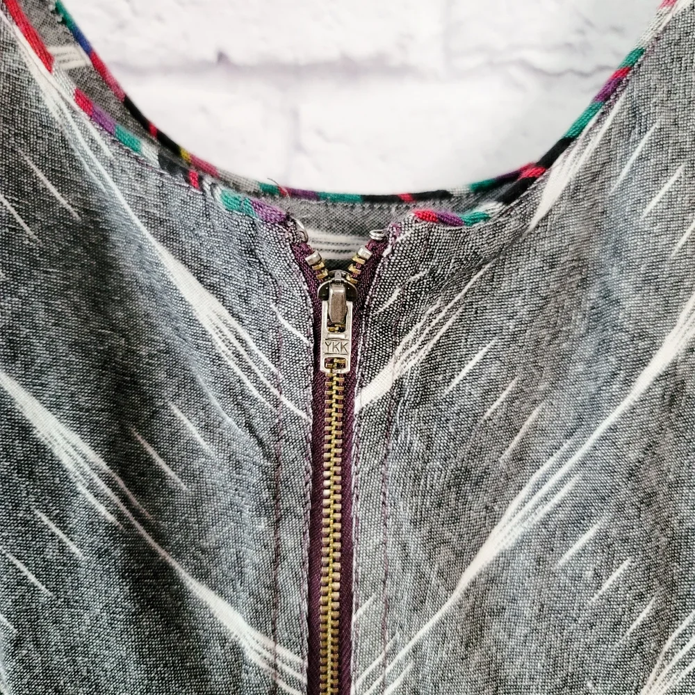 Free People grey Ikat Mini Dress